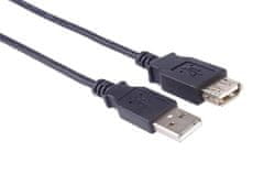 USB 2.0 podaljšek, A-A, 0,5 m, črn