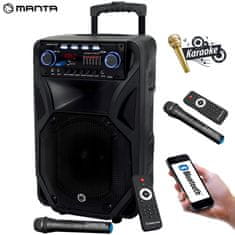 Manta SPK5021 PRO FONOS prenosni KARAOKE zvočnik, Bluetooth, TWS, črn - odprta embalaža