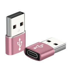 Northix USB-C brezžični na USB-A adapter - roza 