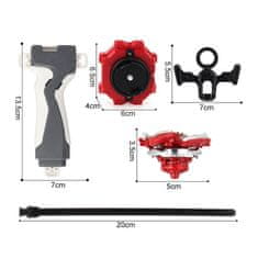 Northix Superblade Top Plate bojni komplet 4 paketov - rdeč 