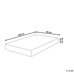 Beliani Obojestransko ležišče iz gel pene s snemljivo prevleko 90 x 200 cm ALLURE