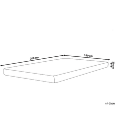 Beliani Obojestransko ležišče iz gel pene s snemljivo prevleko 180 x 200 cm ALLURE