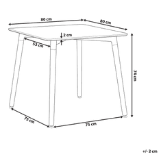 Beliani Bela jedilna miza BUSTO 80 x 80 cm