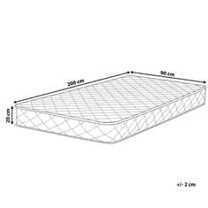 Beliani Dvostransko vzmetno ležišče srednje/trdo 90 x 200 cm DUO