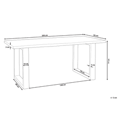 Beliani Lesena jedilna miza 200 x 95 cm HEBY