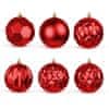 Set božičnih kroglic za na jelko Ø73 mm 6 kosov rdeče
