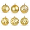 Set božičnih kroglic za na jelko Ø73 mm 6 kosov zlate