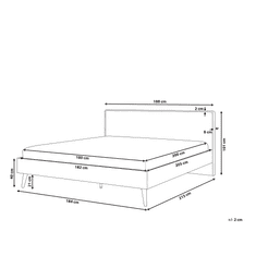 Beliani Lesena postelja LED svetlo rjava 180 x 200 cm SERRIS