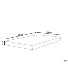 Beliani Vzmetnica iz spominske pene s snemljivo prevleko 90 x 200 cm PICCOLO