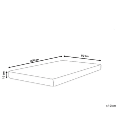 Beliani Vzmetnica iz spominske pene s snemljivo prevleko 80 x 200 cm PICCOLO