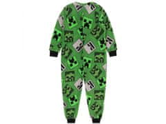 sarcia.eu Minecraft Enodelna pižama/kombinezon za fante, zelena, na zadrgo, onesie 3-4 lata 98/104 cm