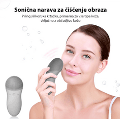 TOUCHBeauty 1788 sonična silikonska čistilna krtačka za obraz, roza