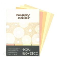Happy Color Barvni blok papirja A4 Deco 170 g - odtenki ecru
