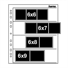 Hama ovitek za negativ, 6x7 cm, pergamentno mat, 260x310 mm, 100 kosov