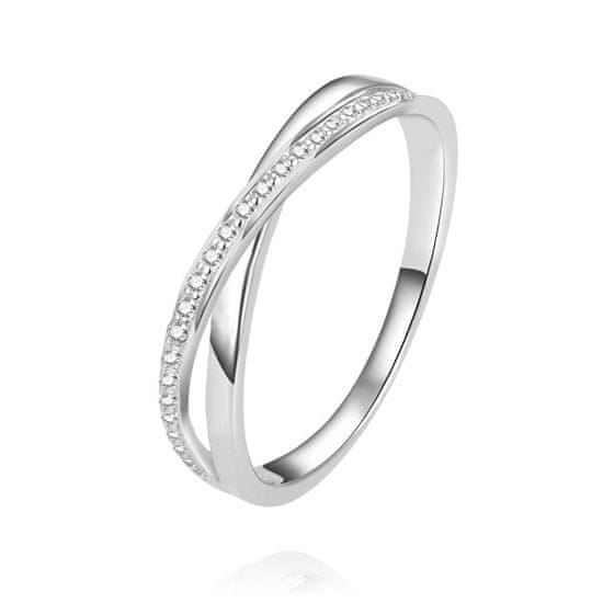 Beneto Očarljiv dvojni prstan iz srebra s cirkoni AGG225_2