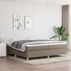 Vidaxl Box spring posteljni okvir taupe 200x200 cm blago