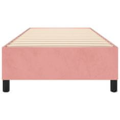 Vidaxl Box spring posteljni okvir roza 90x200 cm žamet
