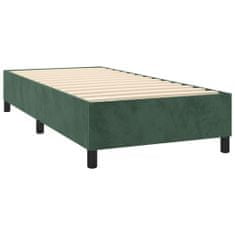 Vidaxl Box spring posteljni okvir temno zelen 80x200 cm žamet
