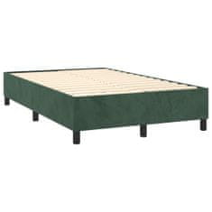 Vidaxl Box spring postelja z vzmetnico temno zelena 120x200 cm žamet