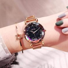 Sweetbuy Elegantna ženska ura z magnetnim paščkom ROSE GOLD〡STARRYWATCH 