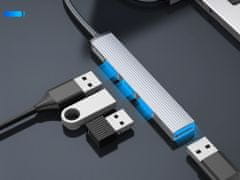 Orico AH-A13 USB Hub s 4 vhodi, Alu, 0.15 m, siva (AH-A13-GY-BP)