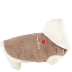 Zolux Plišast pulover s kapuco za pse 35cm sivo-rjava barva