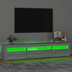 Vidaxl TV omarica z LED lučkami siva sonoma 195x35x40 cm