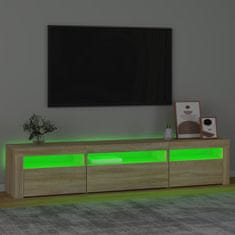 Vidaxl TV omarica z LED lučkami sonoma hrast 195x35x40 cm