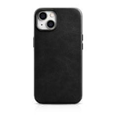 iCARER Usnjeni magnetni etui za iPhone 14 z MagSafe Oil Wax Premium Leather Case črn