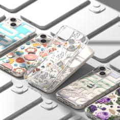 RINGKE Oklepni etui z okvirjem iz gela iPhone 14 Plus Fusion Design Dry Flowers prozoren