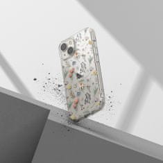 RINGKE Oklepni etui z okvirjem iz gela iPhone 14 Plus Fusion Design Dry Flowers prozoren