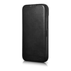 iCARER Usnjeni ovitek za iPhone 14 Plus z magnetno zaklopko MagSafe CE Oil Wax Premium Leather črn