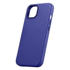 iCARER Usnjeni magnetni etui za iPhone 14 Plus z MagSafe Litchi Premium Leather Case mornarsko modri