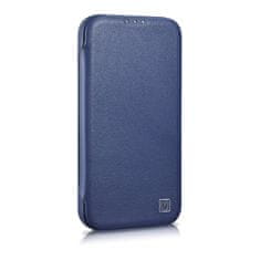 iCARER Usnjeni ovitek za iPhone 14 Plus z magnetno zaklopko MagSafe CE Premium Leather blue
