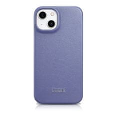 iCARER Usnjeni ovitek za iPhone 14 Plus z magnetno zaklopko MagSafe CE Premium Leather svetlo vijolične barve