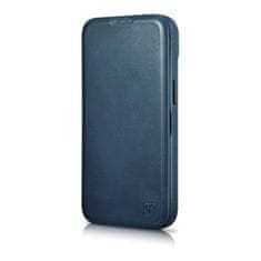 iCARER Usnjeni ovitek za iPhone 14 Plus z magnetno zaklopko MagSafe CE Oil Wax Premium Leather mornarsko modra