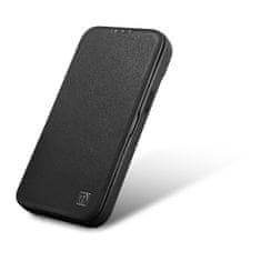 iCARER Usnjeni ovitek za iPhone 14 Plus z magnetno zaklopko MagSafe CE Premium Leather črn