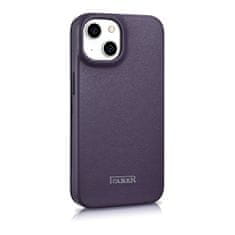 iCARER Usnjeni etui za iPhone 14 z magnetno zaklopko MagSafe CE Premium Leather vijolične barve