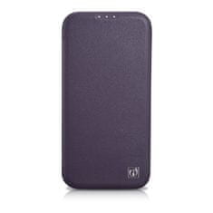 iCARER Usnjeni ovitek za iPhone 14 Plus z magnetno zaklopko MagSafe CE Premium Leather vijolične barve