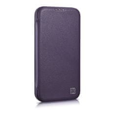 iCARER Usnjeni etui za iPhone 14 z magnetno zaklopko MagSafe CE Premium Leather vijolične barve
