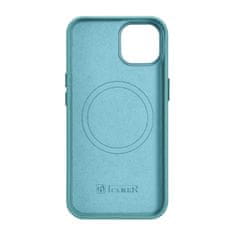 iCARER Usnjeni magnetni etui za iPhone 14 Plus z MagSafe Litchi Premium Leather Case zelen