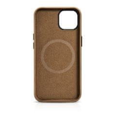 iCARER Usnjeni magnetni ovitek za iPhone 14 Plus z MagSafe Oil Wax Premium Leather Case svetlo rjav