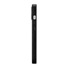 iCARER Usnjeni magnetni etui za iPhone 14 z MagSafe Litchi Premium Leather Case črn