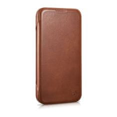 iCARER Usnjeni ovitek za iPhone 14 Plus z magnetno zaklopko MagSafe CE Oil Wax Premium Leather rjav