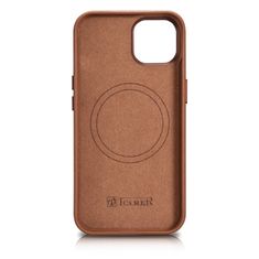 iCARER case leather case cover za iphone 14 plus rjav (združljiv z magsafe)