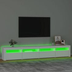 Vidaxl TV omarica z LED lučkami bela 240x35x40 cm