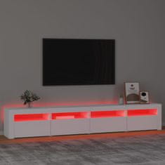 Vidaxl TV omarica z LED lučkami bela 240x35x40 cm