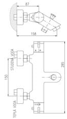 eoshop TERMO - Pipa za kopel termostatski 150 mm