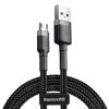 Kabel USB-Micro USB Cafule 1,5A 2m (sivo/črno)