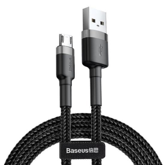 BASEUS Baseus Cafule Micro USB kabel 2,4A 0,5 m (siv + črn)